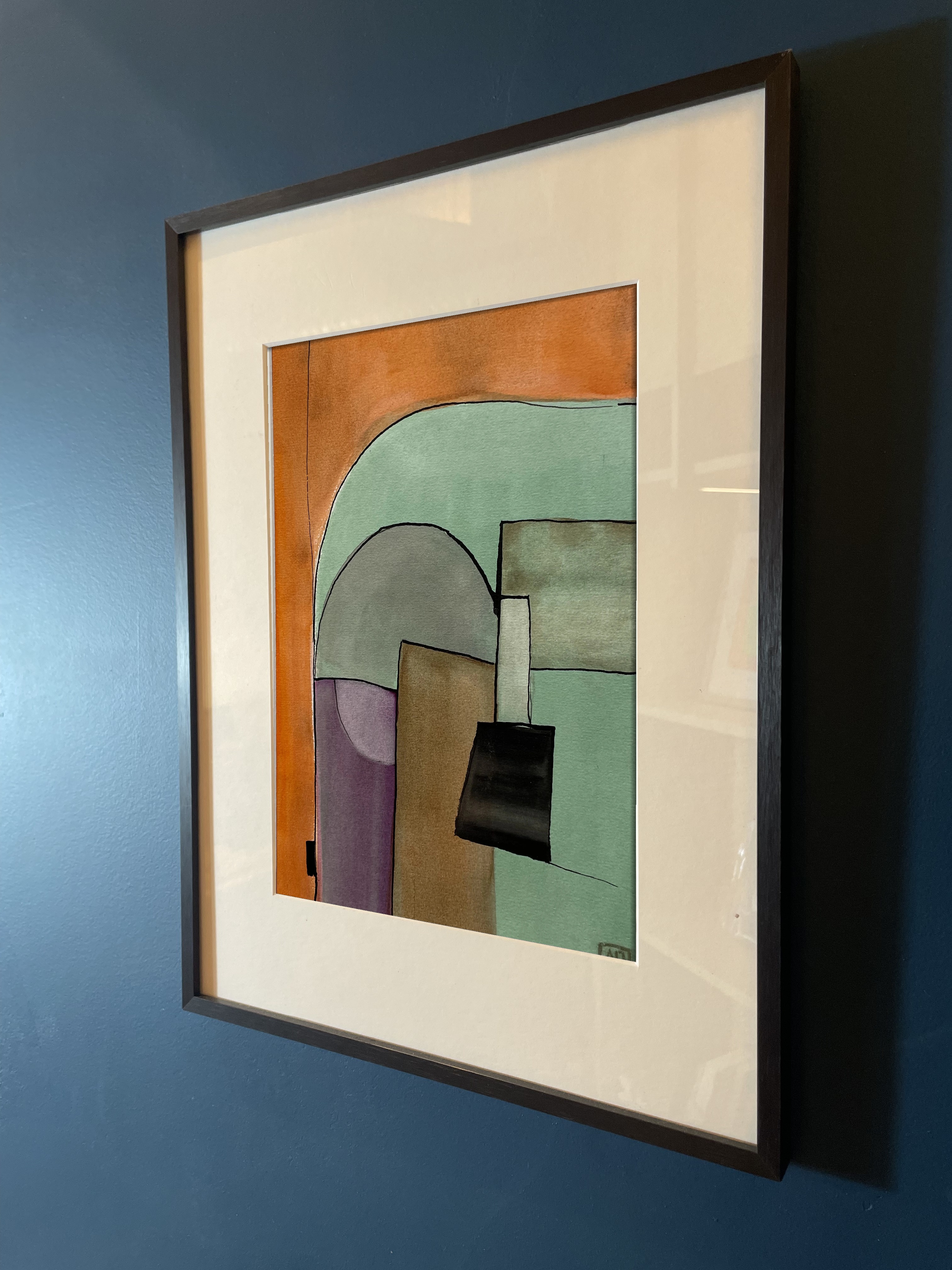 Watercolor Study in G Minor M7 No. 1, watercolor on paper