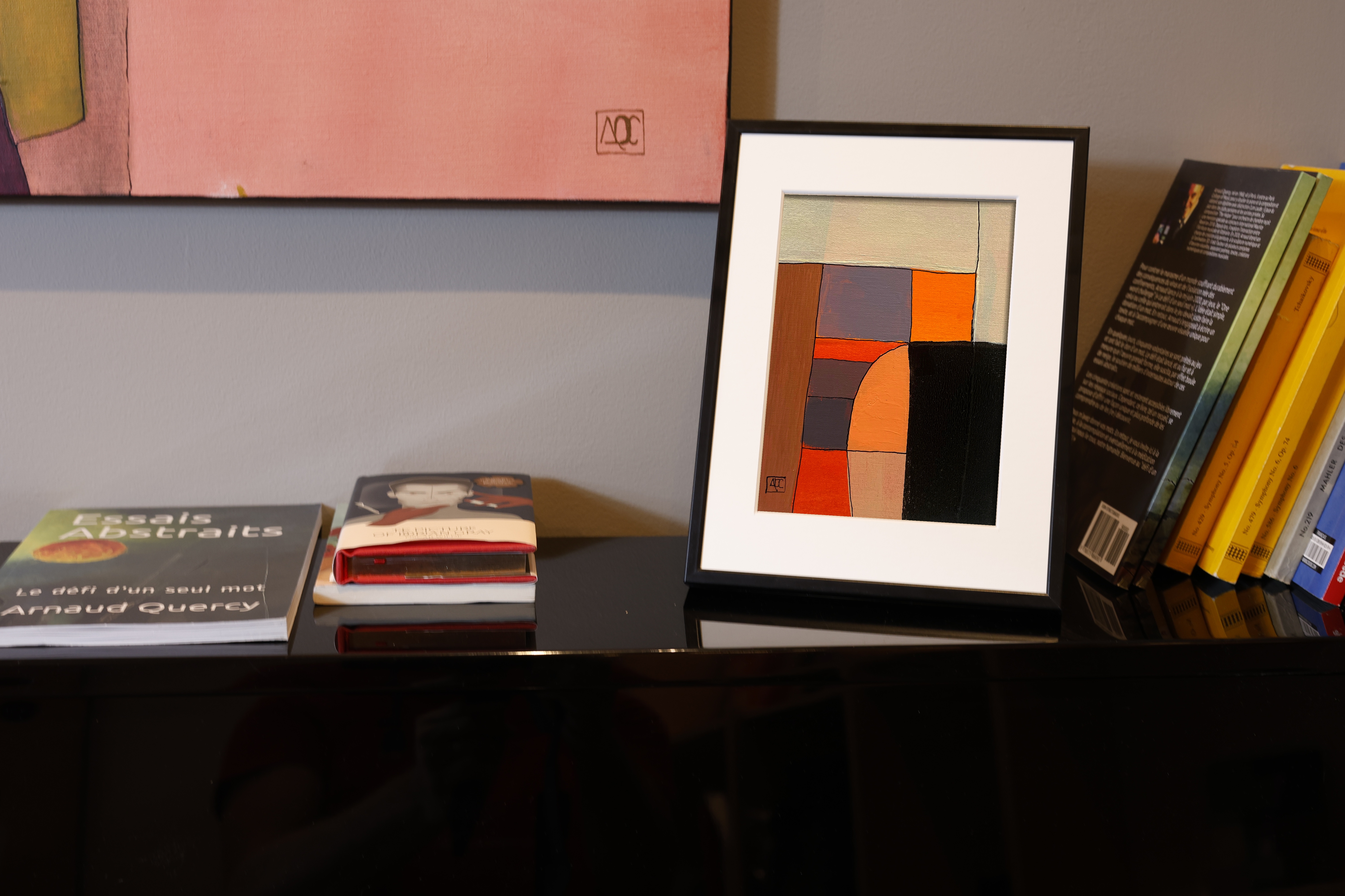 Ré Mineur 7 - Recherche sur l'Harmonie - Variations 1, acrylic on paper